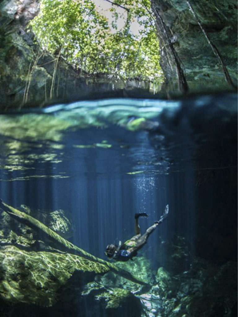 Cenote Mayan Blue Scuba Diving
